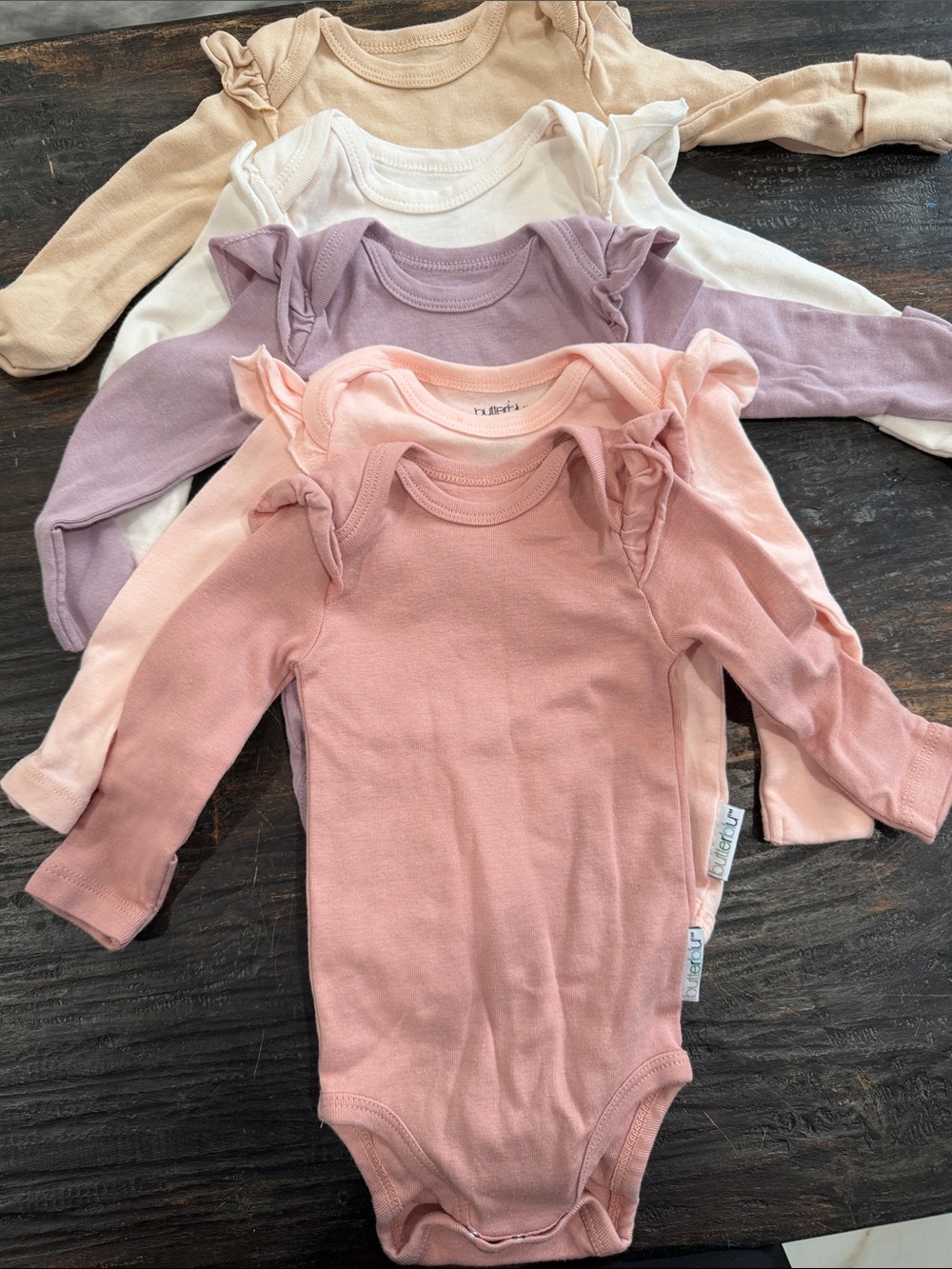 Butterblu Ashley 5 pack long sleeve ruffle bodysuit